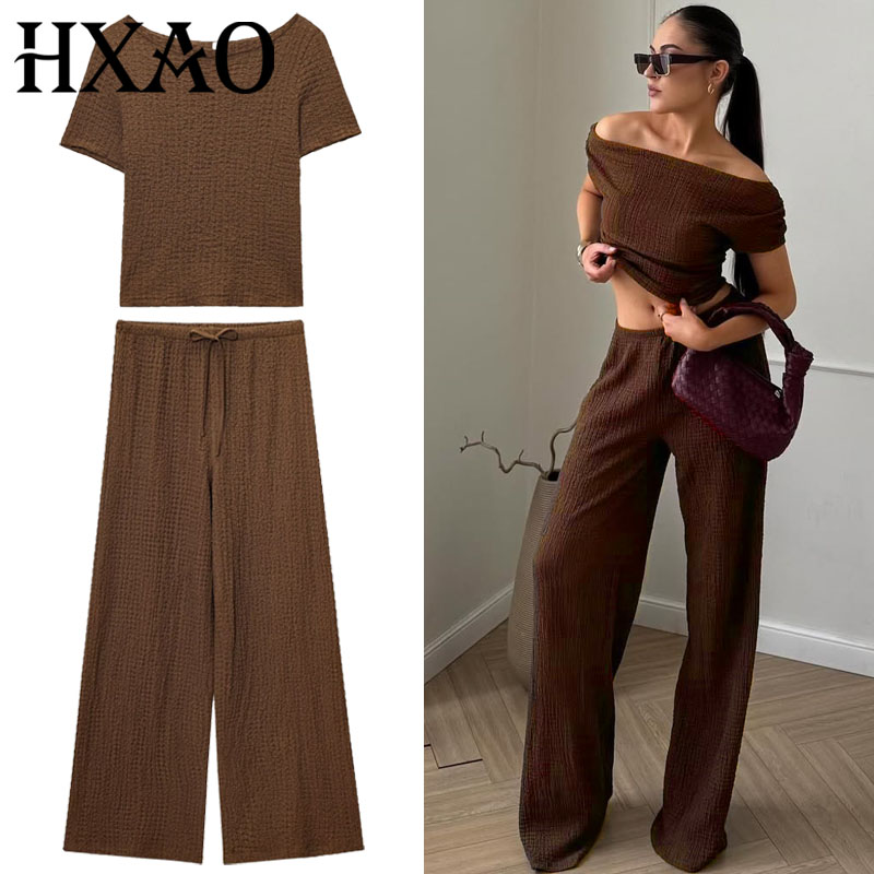 Short Linen Drawstring - بانت مجموعات الكتان الصيف المرأة البدلة