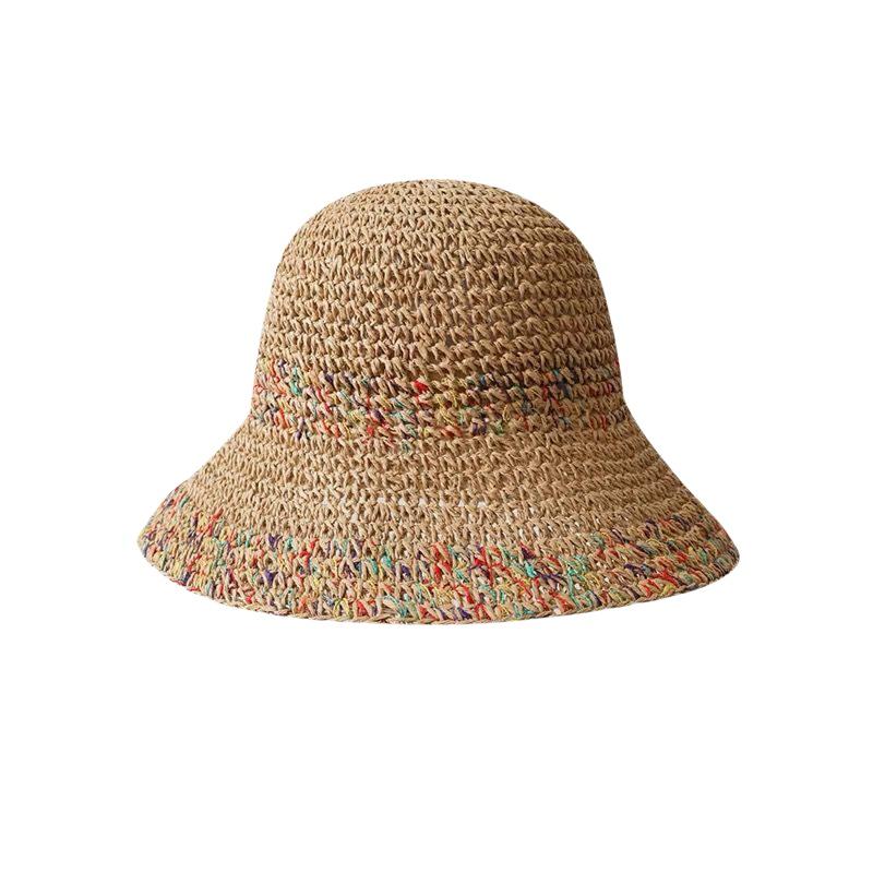 قبعة نسائية منسوجة يدويًا من ا - مراجعة Bucket Hat Straw وسعره