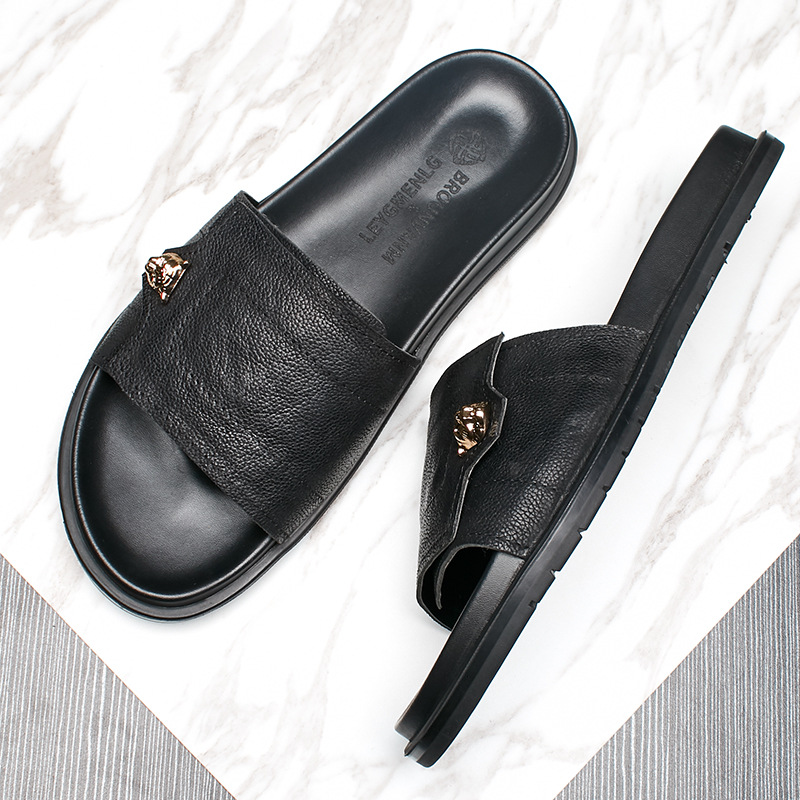 2025 جديد شبشب جلد طبيعي المعا - مراجعة Flip Flop Leather Men وسعره